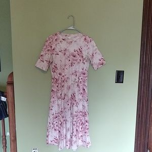 Tea length floral dress